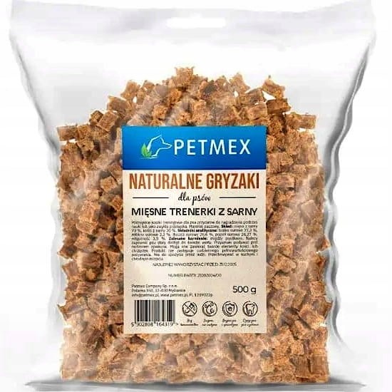 PETMEX Pravi mesni priboljški za pse – jelenovina, 500g