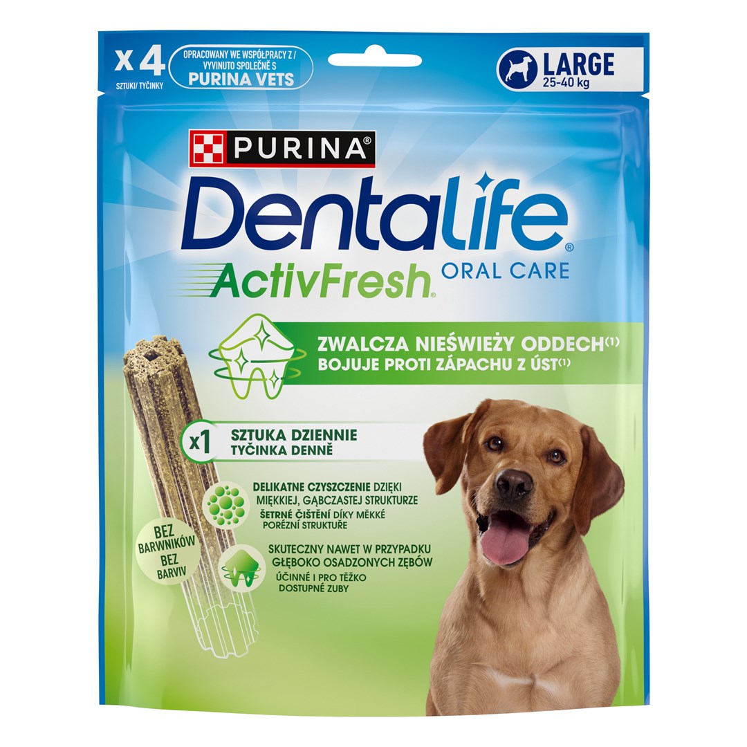 PURINA Dentalife Active Fresh Large - zobni prigrizek za pse, 142 g