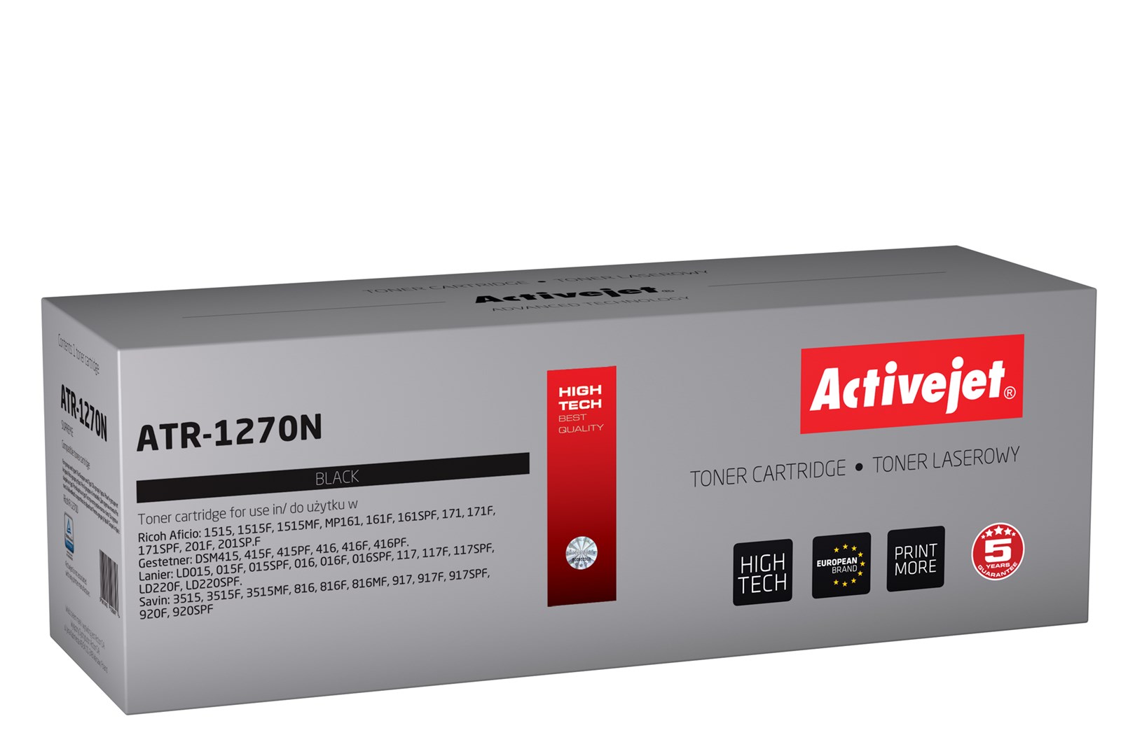 Activejet ATR-1270N toner (nadomestilo za Ricoh 1270D), črn