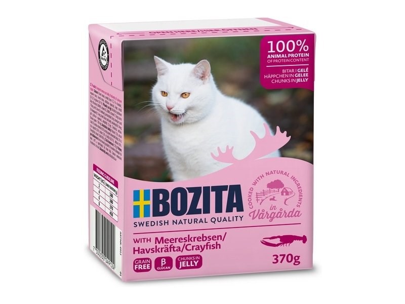 Mokro hrano za mačke BOZITA CHUNKS IN SAUCE z rakci, 370 g