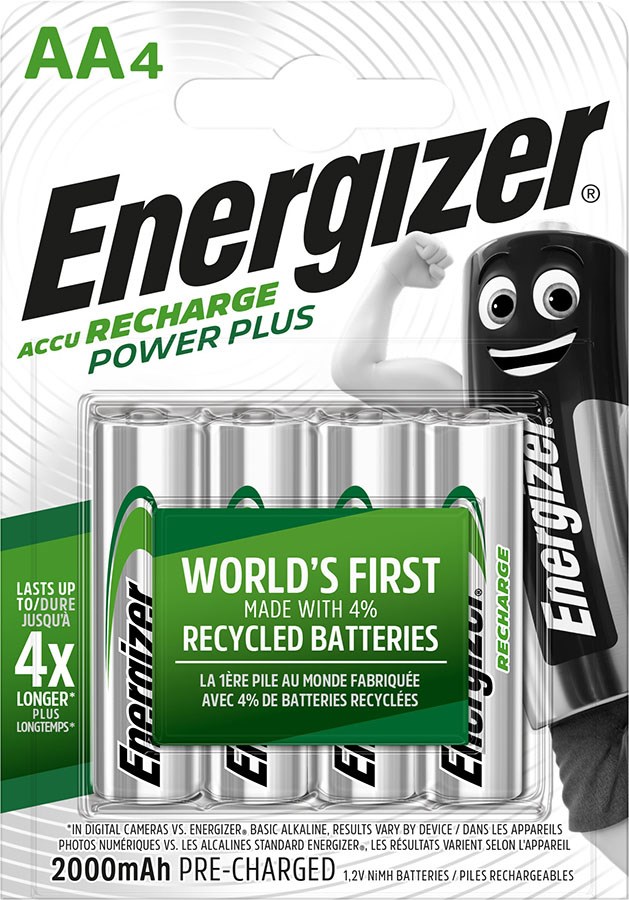 ENERGIZER Rechargeable Power Plus AA HR6/4, 2000mAh - 4 kosi