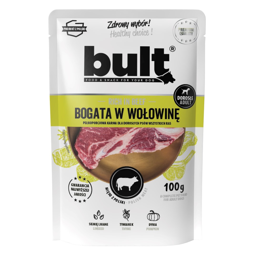BTU BULT Mokra hrana za pse z govedino – 100g