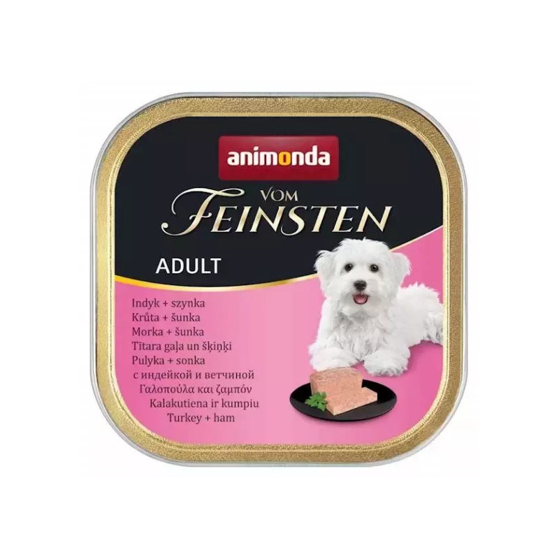 ANIMONDA Vom Feinsten Adult Puranj s šunko - mokra hrana za pse - 150g