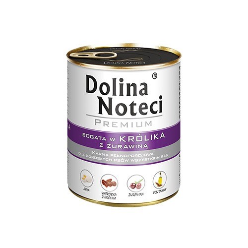 Pasja hrana DNT DOLINA NOTECI Premium zajec z brusnicami, 800 g