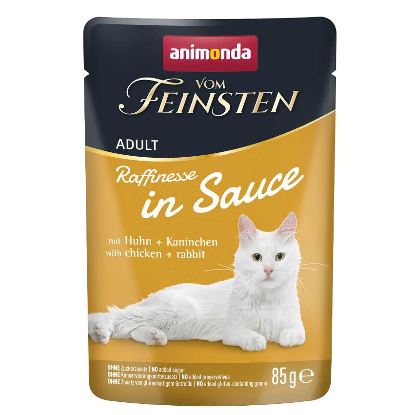 ANIMONDA Vom Feinsten Raffinesse v omaki Piščanec z zajcem - mokra hrana za mačke - 85 g