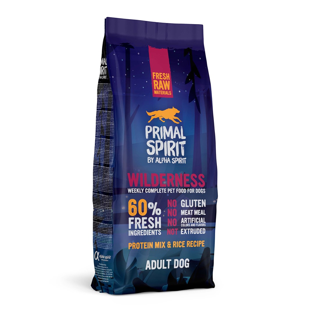 PRIMAL SPIRIT pol-vlažna hrana za pse, svinjina in piščanec, 12 kg