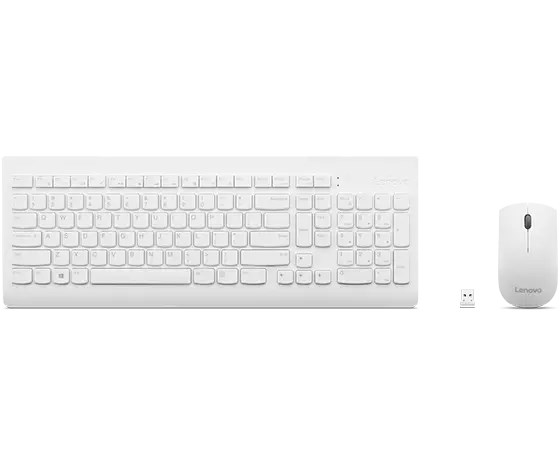 Lenovo Wireless Combo Keyboard & Mouse 510, bela