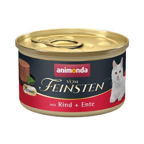 ANIMONDA Vom Feinsten Mousse govedina in račje meso - mokra hrana za mačke - 85g