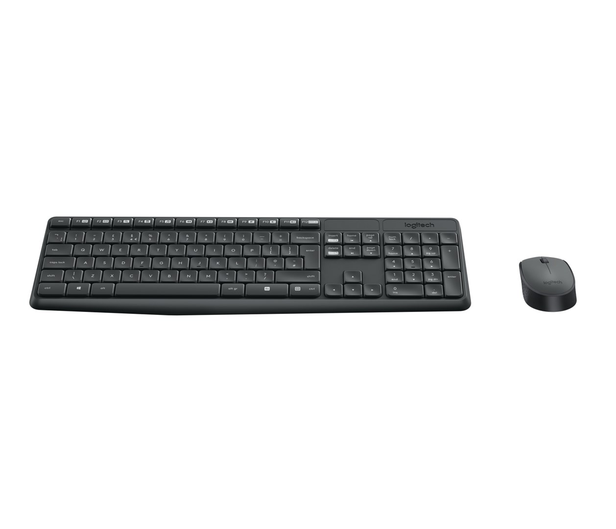 Logitech MK235 komplet tipkovnica in miška - siva