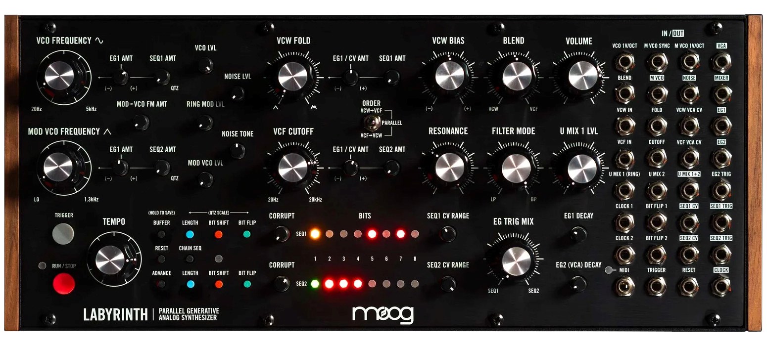 MOOG Labyrinth pol-modularni analogni sintesajzer, grafit/les