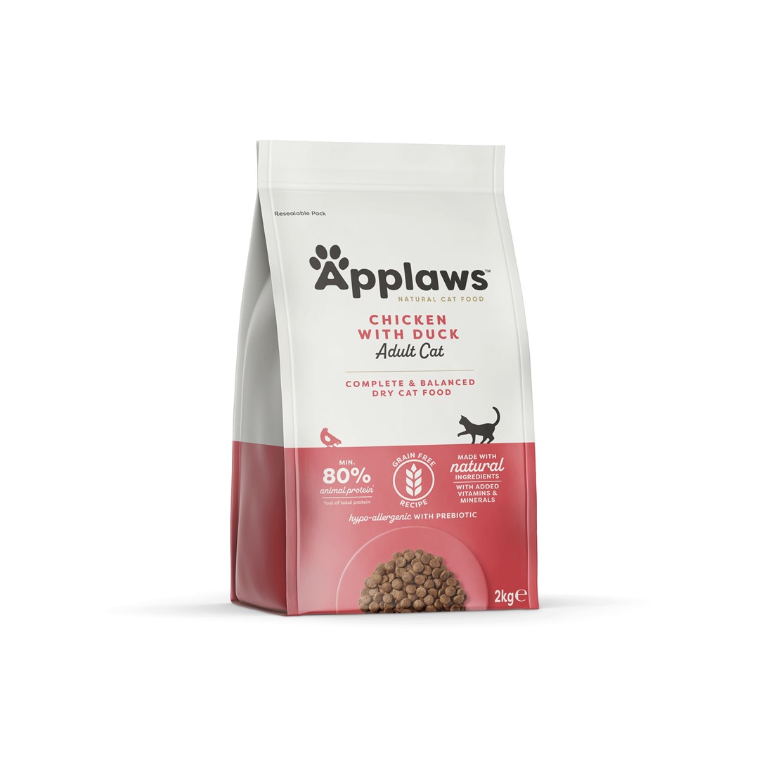 APPLAWS Piščanec z račjo - suha hrana za mačke - 2kg