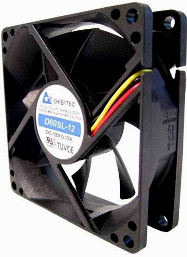Chieftec AF-0625S Hladilni ventilator za računalniško ohišje, 60mm, črn