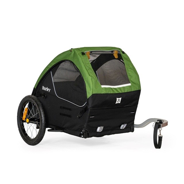 Prikolica za psa Burley Tail Wagon - črna, zelena