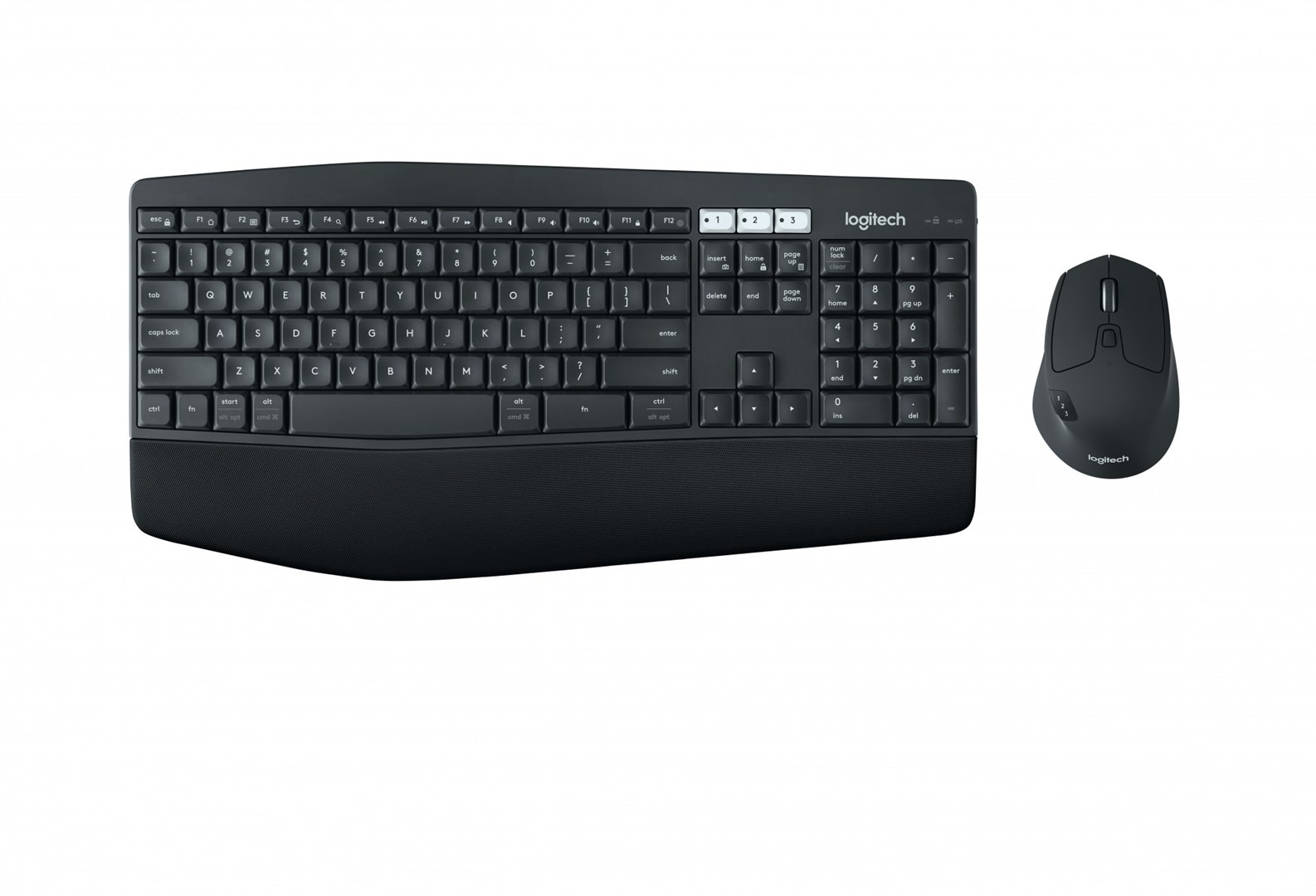 Logitech MK850 brezžična tipkovnica RF + Bluetooth, US International QWERTY, črna