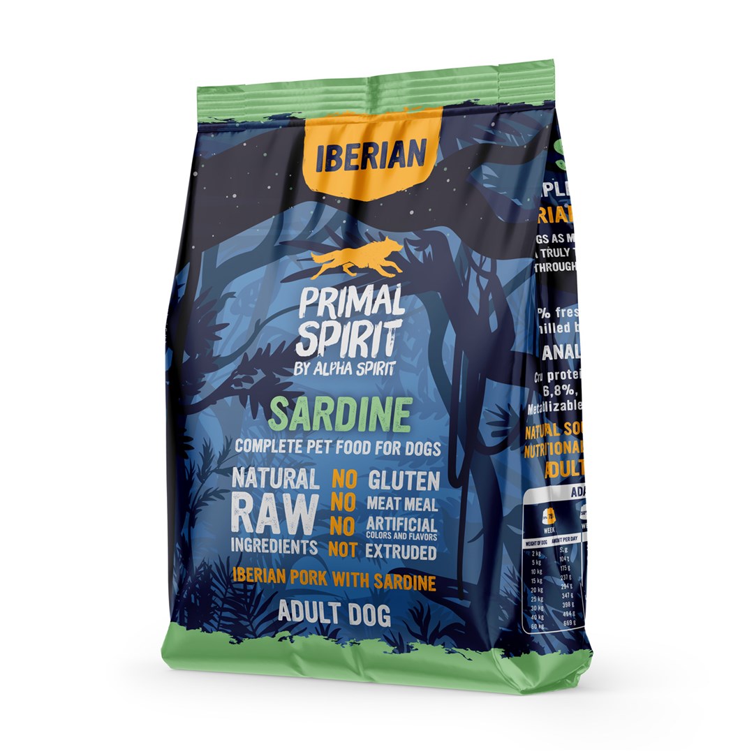 PRIMAL SPIRIT Iberian Sardine - polsuha pasja hrana - 1 kg