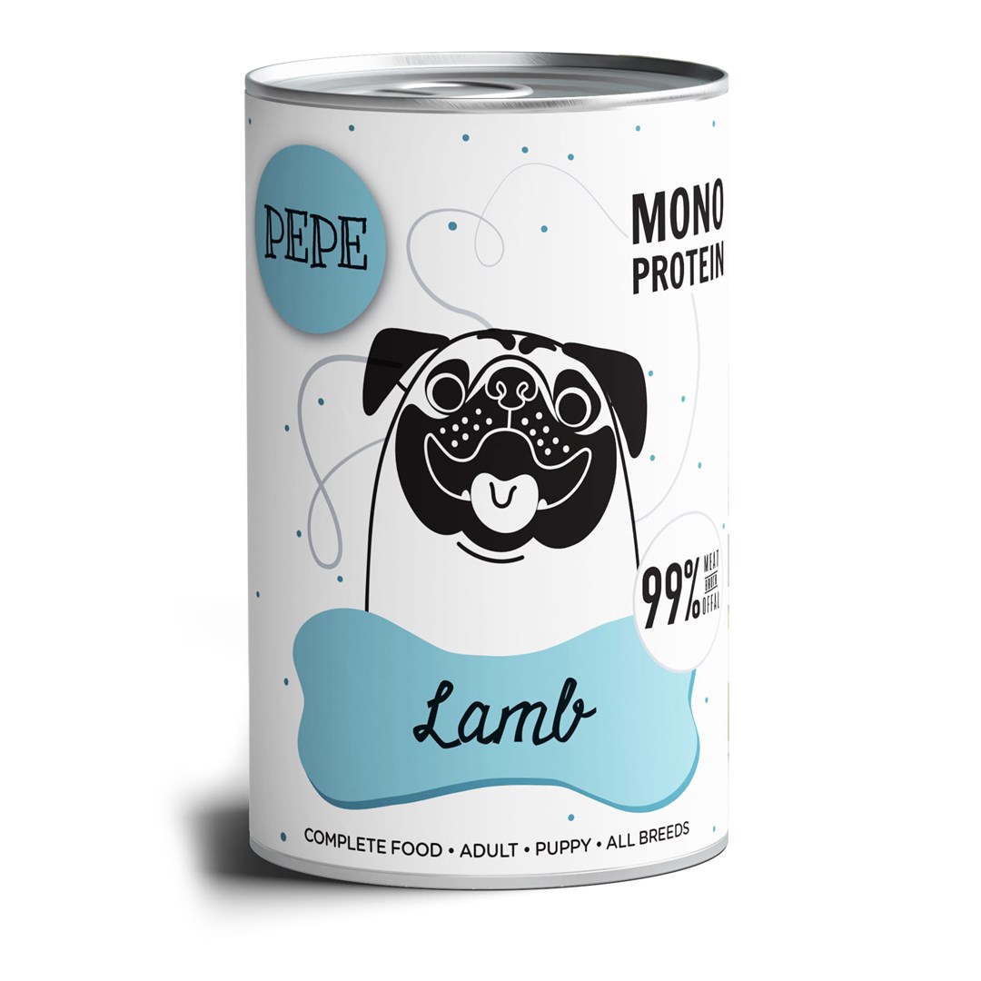 PAKA ZWIERZAKA Pepe Lamb - mokra hrana za pse, jagnjetina, 400g