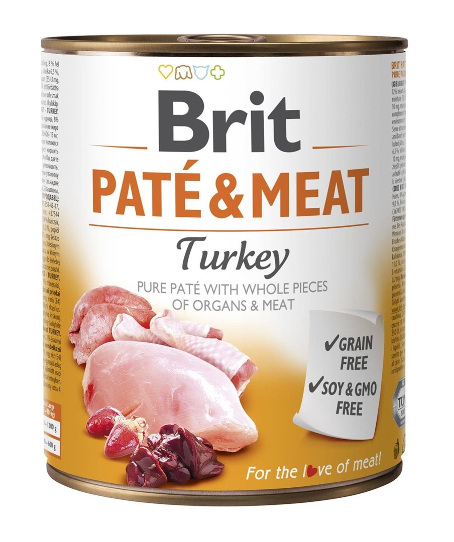 BRIT Paté & Meat s puranom - mokra hrana za pse - 800g