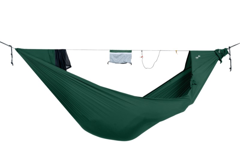Ticket To The Moon PRO HAMMOCK - Lahka viseča mreža za 1 osebo, temno zelena