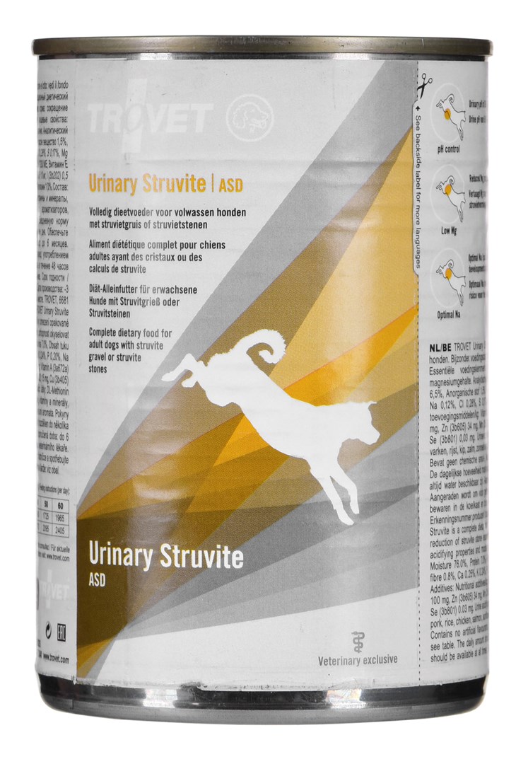 HRANA ZA PSE TROVET URINARY STRUVITE 400g (Piščanec, Svinjina)