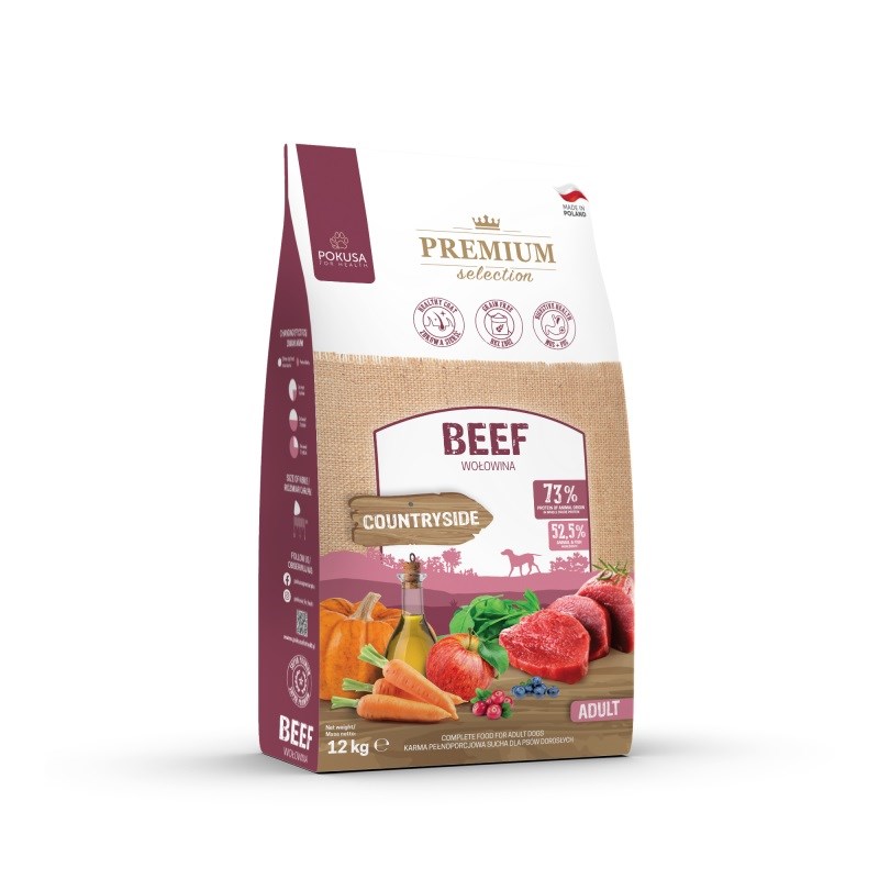 POKUSA Premium Selection Beef Adult pasja hrana 12kg