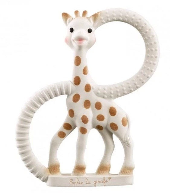Sophie La Girafe grizalo in ropotuljica (200318)