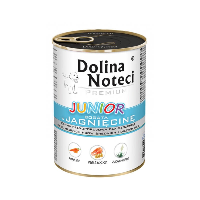 DOLINA NOTECI Premium Junior - Mokra hrana za pse z jagnjetino - 400g