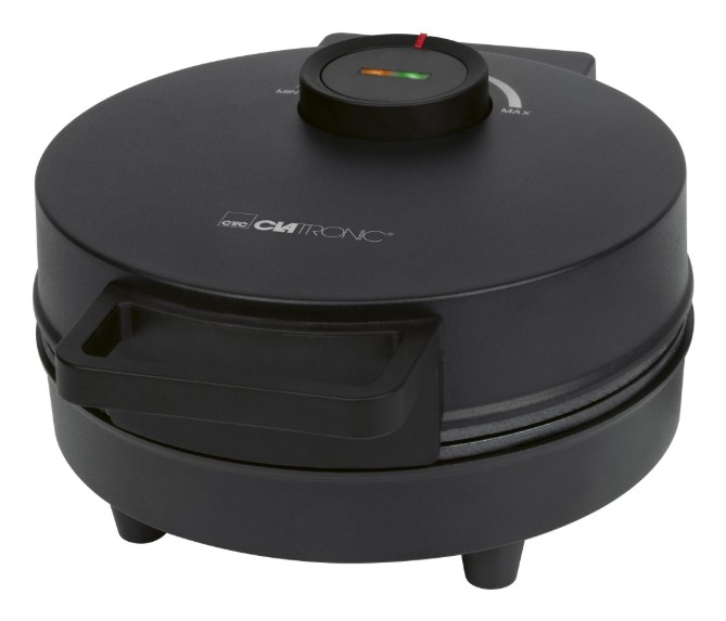 Pekač za vaflje Clatronic WA 3832, 1 vaflj, 1200 W, črn