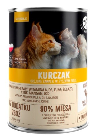PTR PET REPUBLIC Sterile Chicken mokra hrana za mačke, 400g