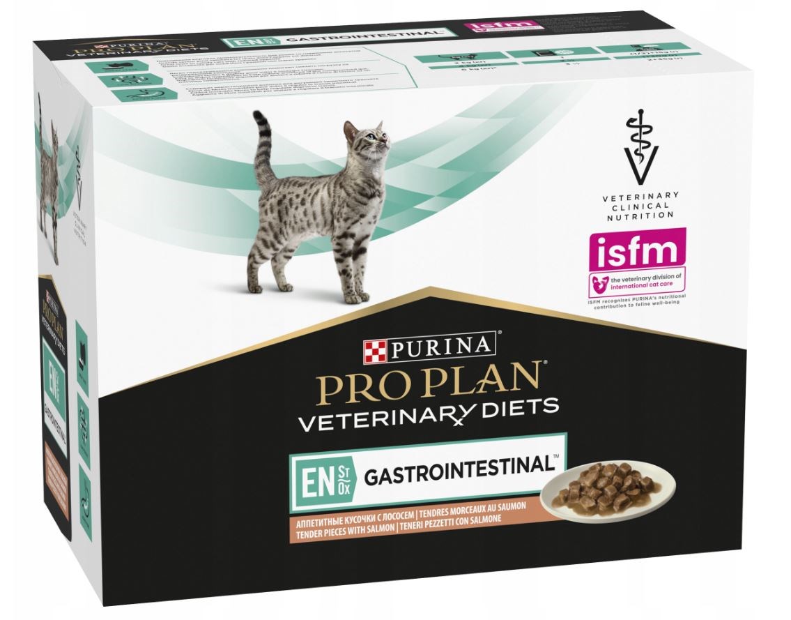PURINA Pro Plan Veterinary Diets EN St/Ox Gastrointestinal Losos Mokra Hrana za Mačke (10x85g)