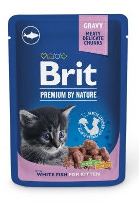 BRIT Premium by Nature Kitten White fish - mokra hrana za mačke - 100 g