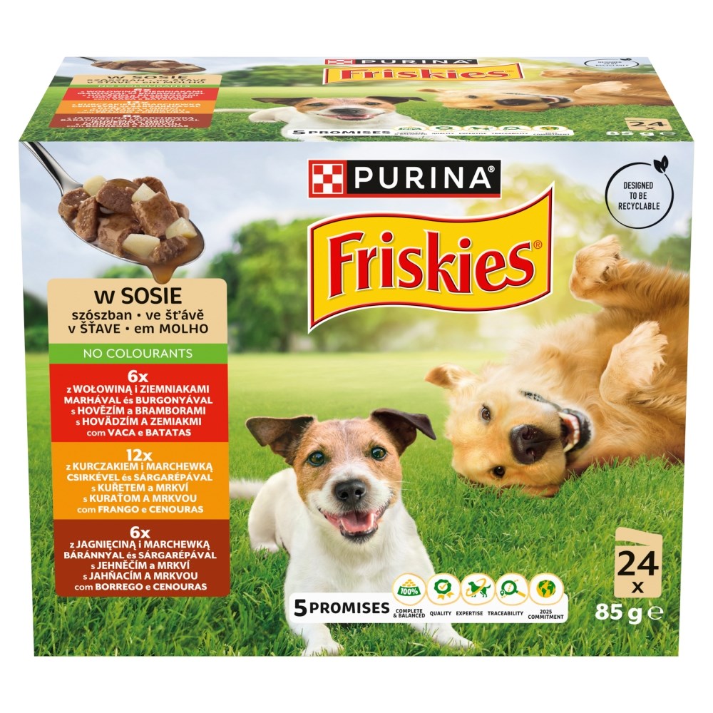PUI Pasja hrana Friskies v omaki, mokra, 24x85g
