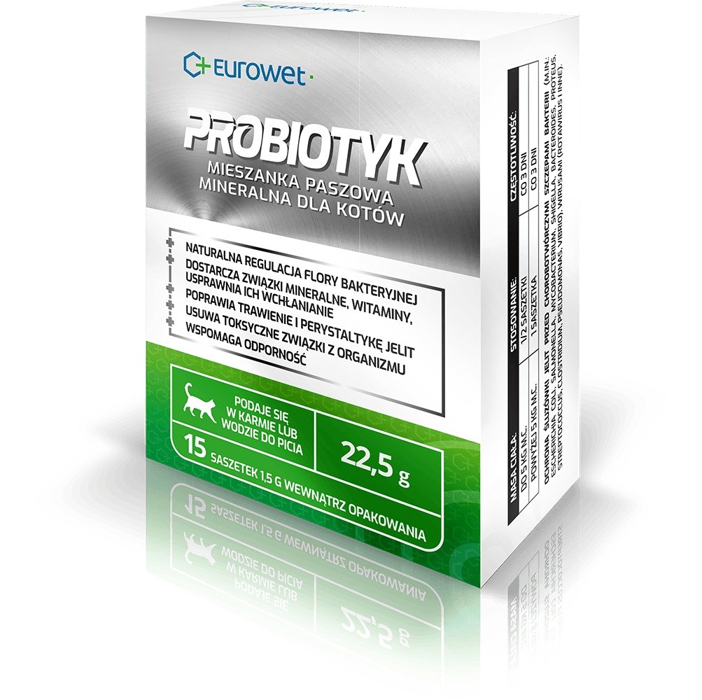 EUROWET Probiotik za mačke, 15x1,5g