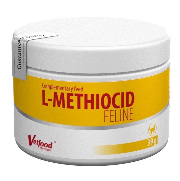 VETFOOD L-Methiocid Feline - dietetični dodatek za mačke, 39 g