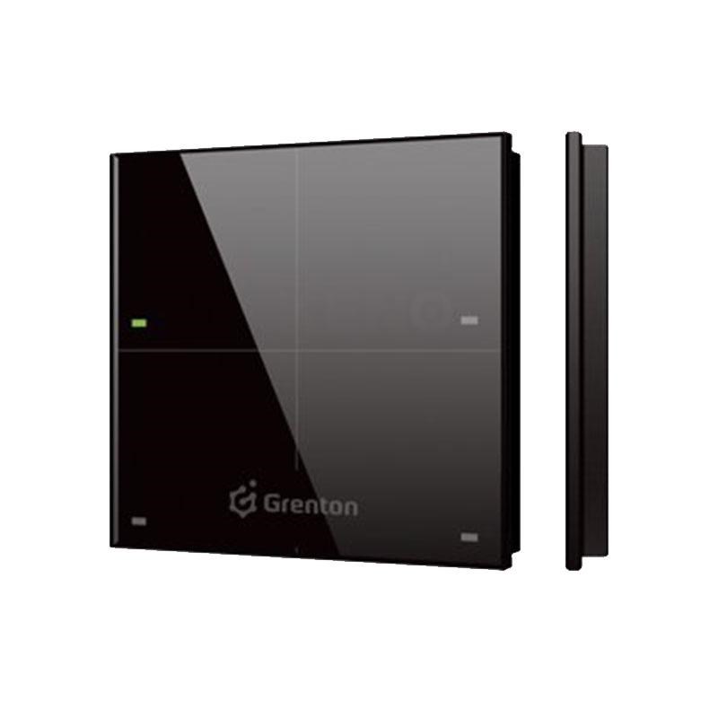 Pametni touch panel GRENTON TPA-204-T-01, črno steklo, 4 polja