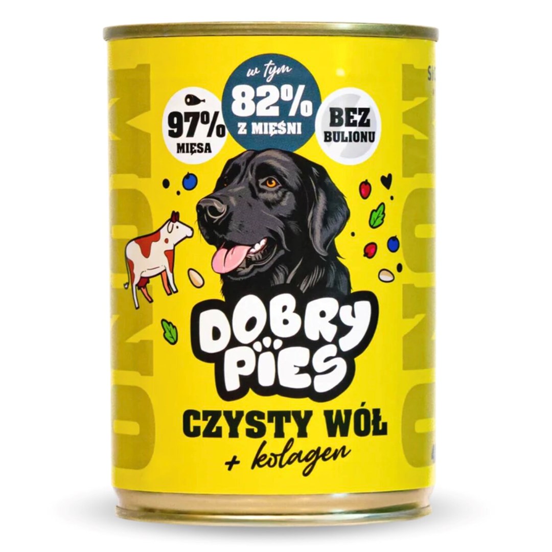Pasja hrana DBP Mono Pure Ox + Collagen – mokra hrana z govedino – 400g