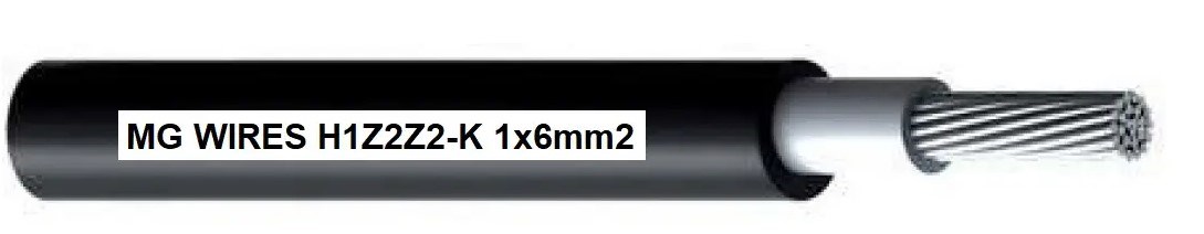 Fotovoltaični kabel MG Wires H1Z2Z2-K-6mm2 BK, 50m