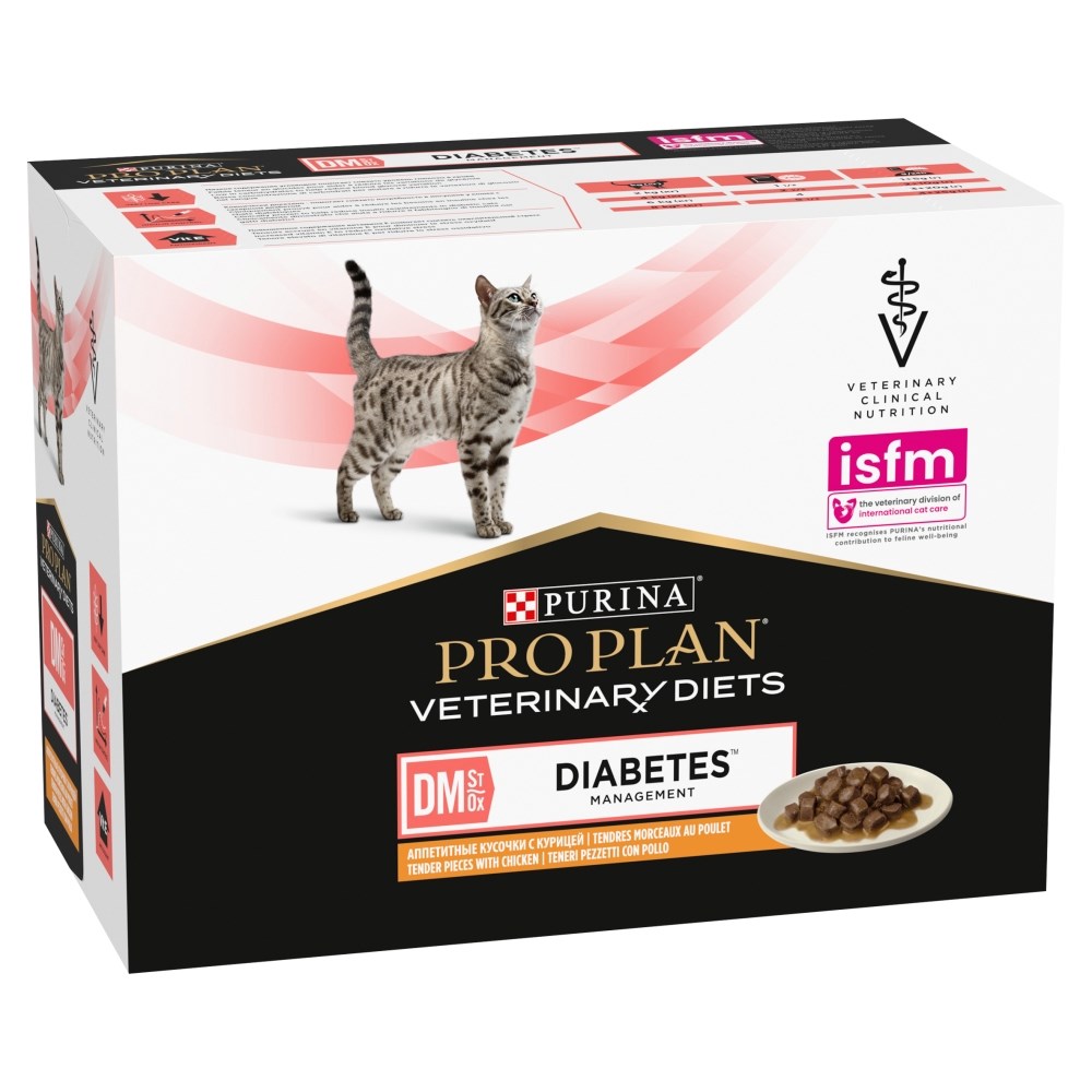 PURINA Pro Plan Veterinary Diets DM St/Ox Diabetes Management mokra hrana za mačke 10 x 85 g