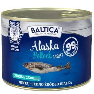 BALTICA Excellent Monoprotein Pollock Light - mokra hrana za mačke - 185g