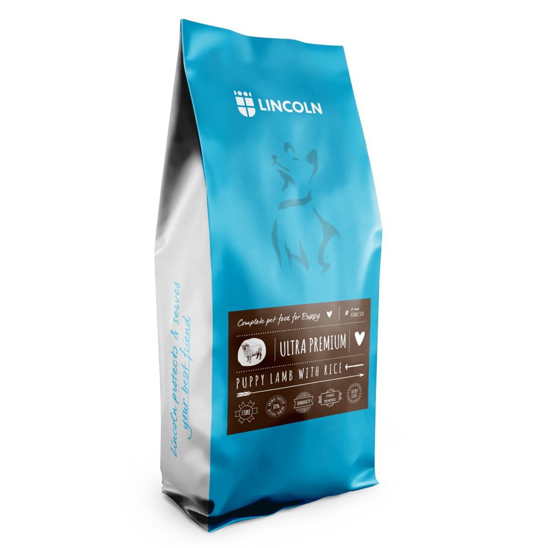 LINCOLN Ultra Premium Puppy Lamb with rice - Suha hrana za mladiče, 12 kg
