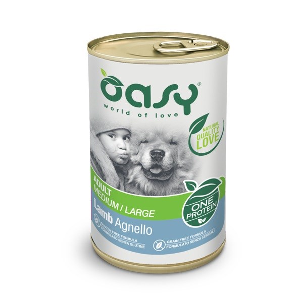 OASY One Protein Lamb za odrasle pse (srednje/velike pasme) - mokra hrana 400g