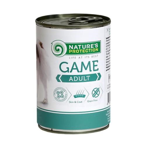 NATURE'S PROTECTION Adult Game – mokra hrana za pse, divjačina, 400 g