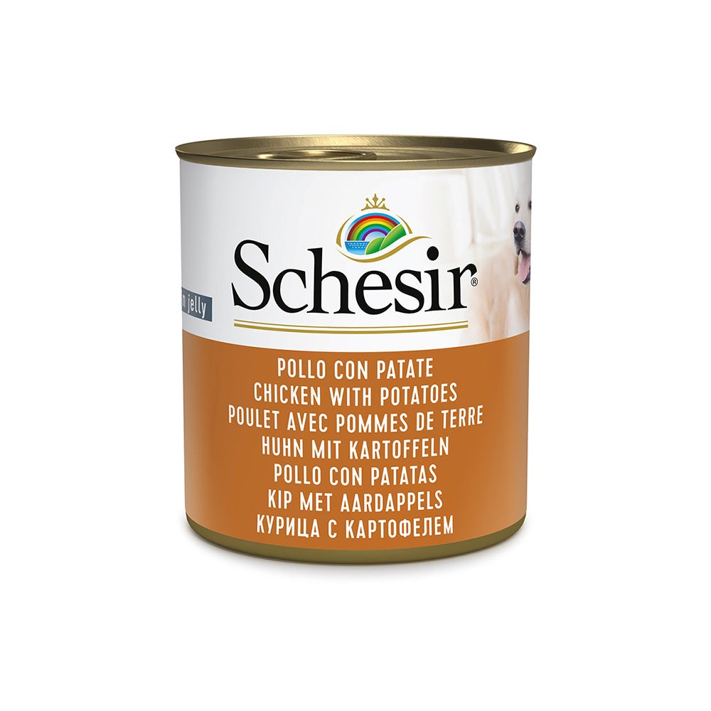 SCHESIR Vlažna hrana za pse s piščancem in krompirjem v omaki, 285g
