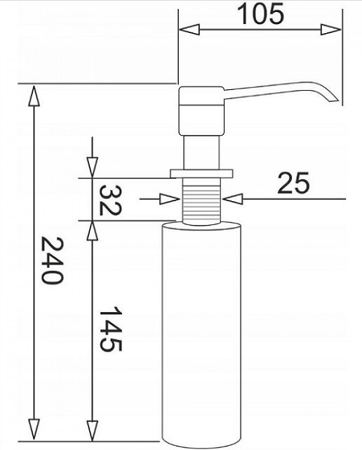 PYRAMIS DISPENSER DP-01 VOLCANO, Črna