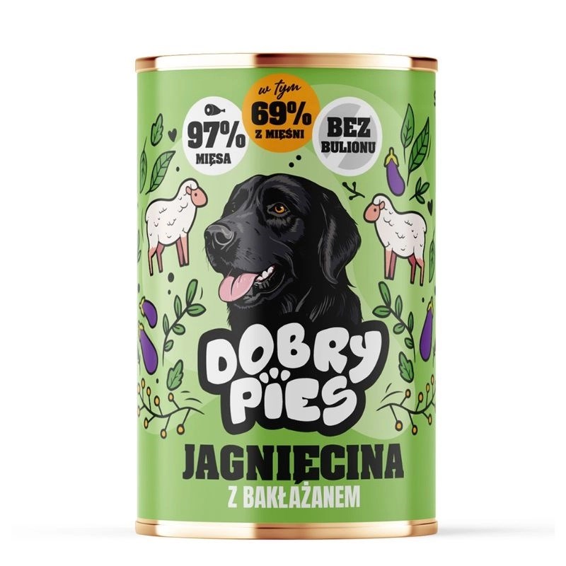 Dobry Pies Jagnjetina z jajčevcem, 400 g