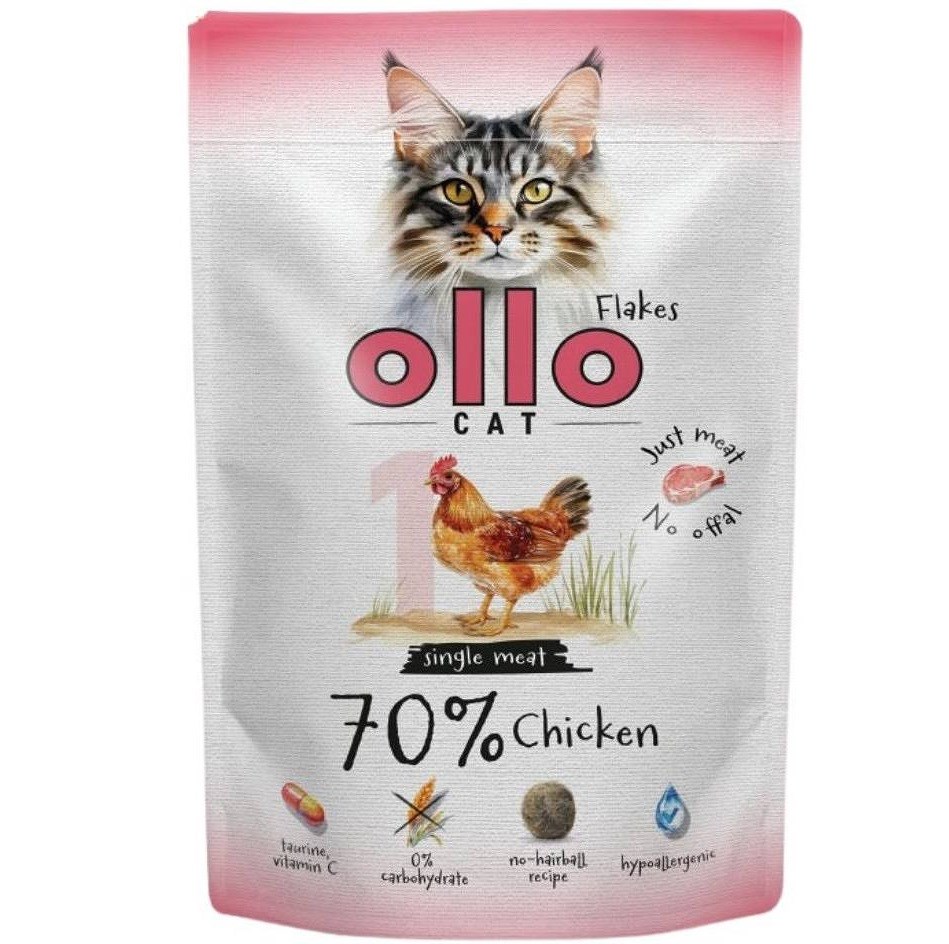OLLO Cat Monobiałkowa mokra hrana - piletina, 85g
