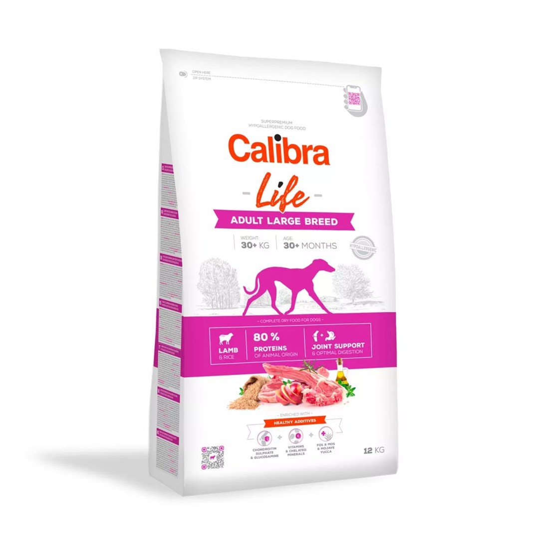 CALIBRA Dog Life Adult Large Breed Lamb - Suha hrana za pse, 12 kg