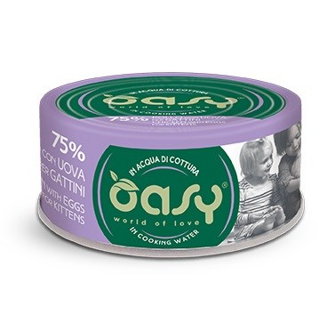 OASY More Love Kitten Chicken z jajci - mokra hrana za mačke - 70g