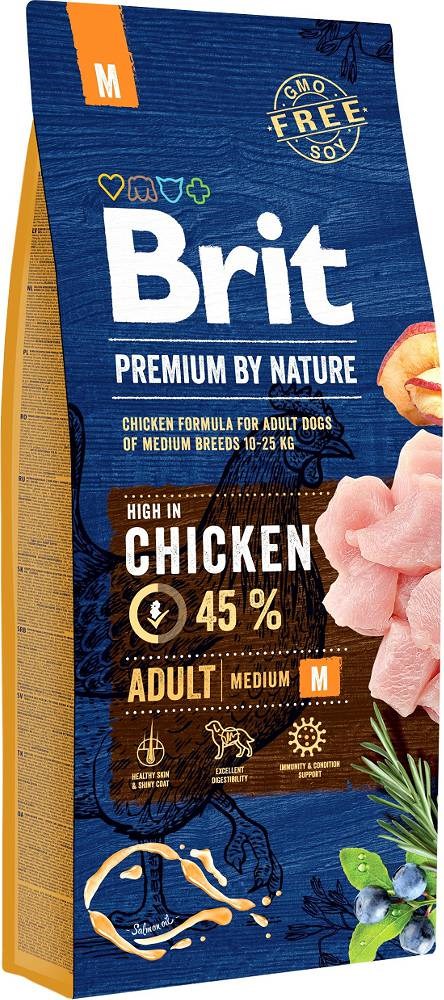 BRIT Premium by Nature Srednja Piletina - suha hrana za pse - 15 kg