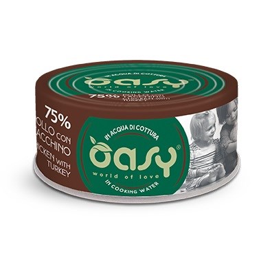 OASY More Love piščanec s puranom - mokra hrana za mačke - 70g
