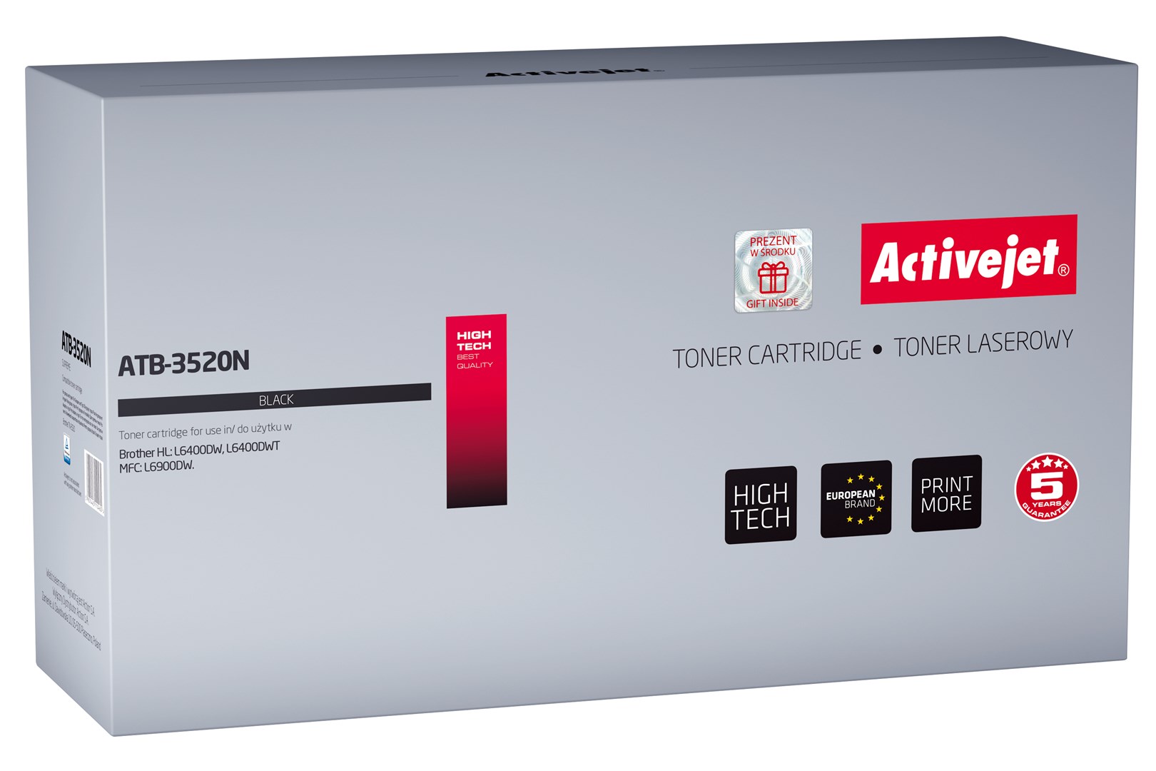Toner Activejet ATB-3520N (nadomestni za Brother TN-3520) - 20000 strani, črn